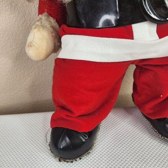 Vintage Rushton Rubber Face Santa 20" Plush Upcycled See Pics Description - Picture 8 of 13